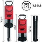 Black and Red Lightweight Golf Retriever with Detachable No-Bend Shag Tube & Mesh Bag Holding Up to 70-Ball