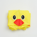 Yellow Duck Kids Cartoon Animal Raincoat - Waterproof Hooded Rain Poncho for Toddlers & Students (90-130CM Height)