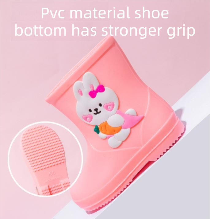 Cute Yellow Duck Kids Rain Boots with Removable Warm Cotton Liner - Waterproof Anti-Slip Toddler Wellies for Foot Length 14CM