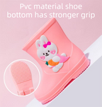 Cute Yellow Duck Kids Rain Boots with Removable Warm Cotton Liner - Waterproof Anti-Slip Toddler Wellies for Foot Length 15CM