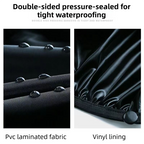 A Pair 40CM High-Tube Double-Layer Waterproof Rain Boot Covers - Durable Anti-Slip Reflective Motorcycle Over-Shoes (S Size)