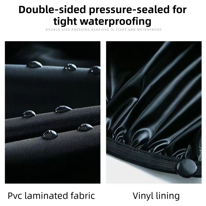 A Pair 40CM High-Tube Double-Layer Waterproof Rain Boot Covers - Durable Anti-Slip Reflective Motorcycle Over-Shoes (XL Size)