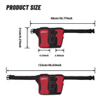 Red Professional Park Golf Waist Bag - Multi-Functional Accessory Organizer for Dual Ball Storage & Water Bottle Holder
