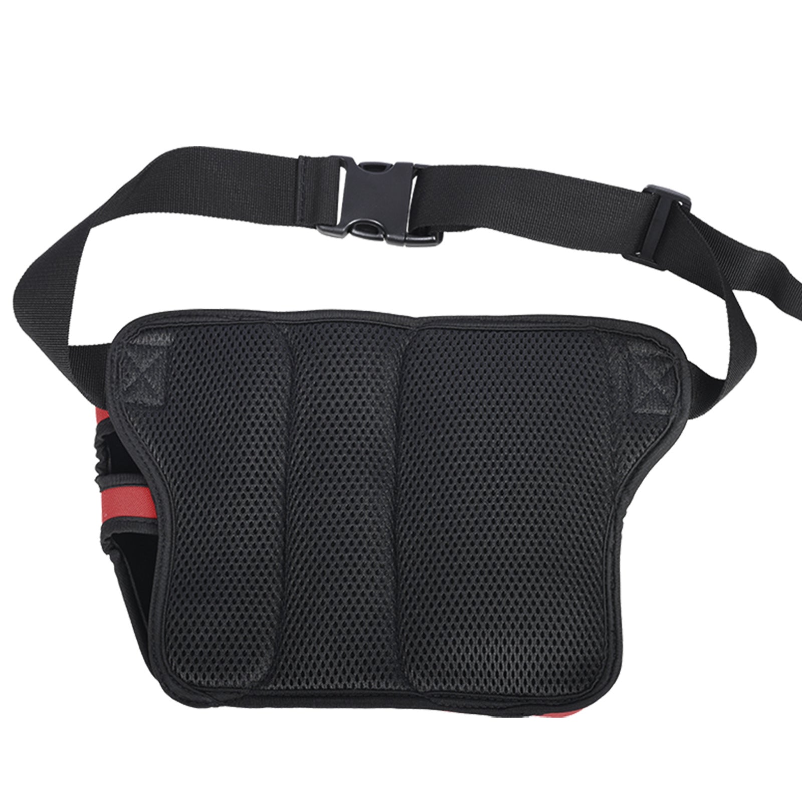 Red Professional Park Golf Waist Bag - Multi-Functional Accessory Organizer for Dual Ball Storage & Water Bottle Holder