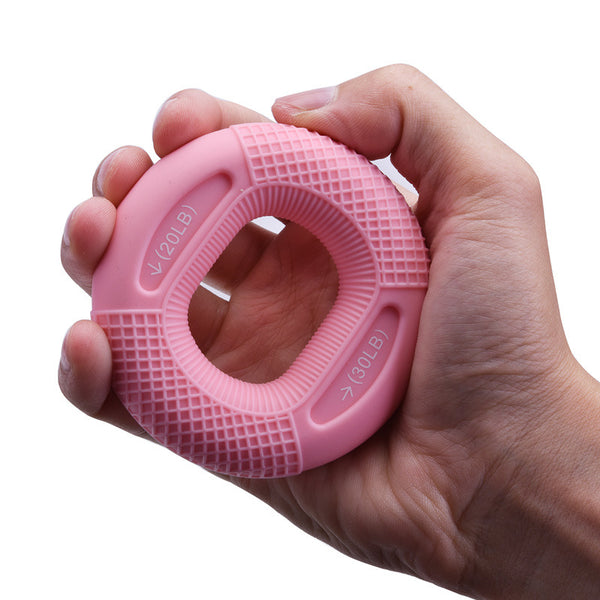 Pink 20/30LB 2-Pack Silicone Hand Grip Strengthener Rings - Dual-Resistance Finger Exerciser and Forearm Trainer for Muscle Recovery and Carpal Tunnel Prevention