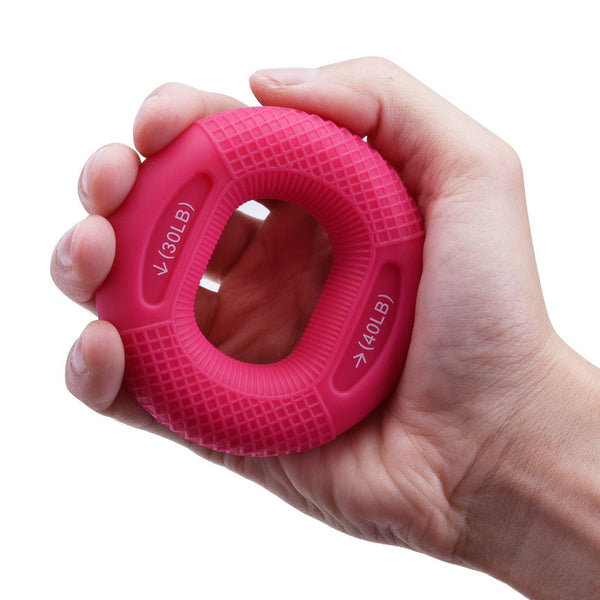 Rose Red 30/40LB 2-Pack Silicone Hand Grip Strengthener Rings - Dual-Resistance Finger Exerciser and Forearm Trainer for Muscle Recovery and Carpal Tunnel Prevention