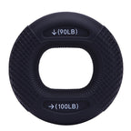 Black 90/100LB 2-Pack Silicone Hand Grip Strengthener Rings - Dual-Resistance Finger Exerciser and Forearm Trainer for Muscle Recovery and Carpal Tunnel Prevention