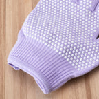 Pink 2-Pack Women's Non-Slip Yoga Gloves - Open Back Half Finger Cotton Stretchy Grip Gloves for Aerial Yoga, Pilates, and Fitness
