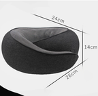Black Ergonomic Memory Foam Travel Neck Pillow - U-Shaped Support for Naps & Journeys