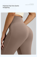 L Coffee High-Waisted Flared Yoga Pants – Sculpting & Slimming Fitness Leggings