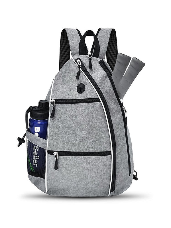 Grey Pickleball Multi-Sport Backpack – Oxford Fabric, Dual-Carry, Smart-Organized