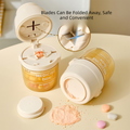2 Pcs Beige 3-in-1 Pill Cutter, Crusher & Organizer Box with Built-in Water Cup - Portable Medicine Storage Container with Precision Quarter/Half Splitter