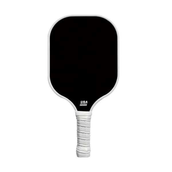 Black Fiberglass Pickleball Paddle - Lightweight 215g with Anti-Slip TPU Grip for Outdoor Sports