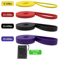 4-piece TPE Resistance Band Set - Heavy Duty Fitness Loop Bands for Strength Training, Yoga & Stretching with Carry Bag