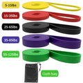 5-piece TPE Resistance Band Set - Heavy Duty Fitness Loop Bands for Strength Training, Yoga & Stretching with Carry Bag