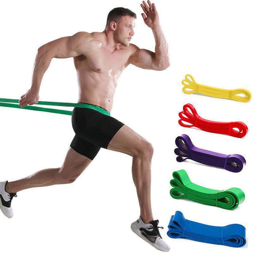 5-piece TPE Resistance Band Set - Heavy Duty Fitness Loop Bands for Strength Training, Yoga & Stretching with Carry Bag