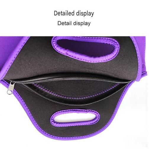 Black Reusable Neoprene Insulated Lunch Bag – Waterproof Thermal Tote for Work, School & Picnics (30x17x30cm)
