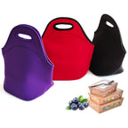Red Reusable Neoprene Insulated Lunch Bag – Waterproof Thermal Tote for Work, School & Picnics (30x17x30cm)