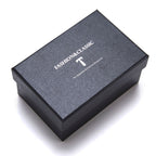 HB376 Purple Premium Men's 4-Piece Formal Tie Set -  Necktie, Pocket Square, Cufflinks, and Tie Clip in a Luxury Gift Box