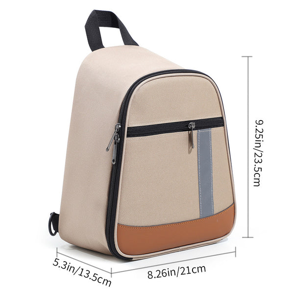 Khaki Portable Insulated Lunch Bag with Thick Aluminum Foil Lining – Oxford Fabric Thermal Food Carrier for Work, School, Travel & Outdoor Use