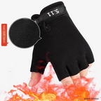 Black Tactical Half Finger Gloves with Hard Knuckle Protection - Non-Slip Breathable Combat Gloves for Men and Women, Heavy Duty Fingerless Design for Outdoor Training, Hiking, Cycling and Shooting