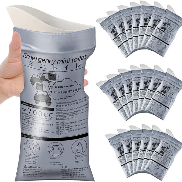 32PCS Leak-Proof & Odorless Motion Sickness Bags and Emergency Urine Bags - Unisex Portable Travel Potty for Car Road Trips & Camping