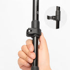 2-Pack Brown Aluminum Alloy Telescopic Trekking Poles with Secure External Lock & Accessory - 3-Section Adjustable Hiking Sticks(65-135cm)