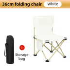 95CM Khaki Portable Folding Egg Roll Camping Table + 4-Pack 36CM Chairs with Storage Bag & Mesh Net- Heavy-Duty Carbon Steel Picnic Table for 4-6 People