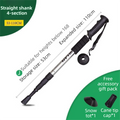 53-110 CM Silver Ultralight Telescopic Aluminum Trekking Pole (4-Section Straight Handle) - Professional & Compact Shock-Absorbing Trail Support