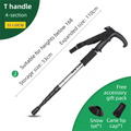 53-110 CM Silver Ultralight Telescopic Aluminum Trekking Pole (4-Section T-Handle) - Professional & Compact Shock-Absorbing Trail Support