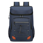 Blue 5.55 Gallons Large Insulated Picnic Backpack with Multi Pockets & Leak-Proof Interior - Multifunctional Waterproof Thermal Lunch Bag for Camping, Hiking & Outdoor Travel