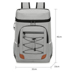 Blue 5.55 Gallons Large Insulated Picnic Backpack with Multi Pockets & Leak-Proof Interior - Multifunctional Waterproof Thermal Lunch Bag for Camping, Hiking & Outdoor Travel