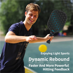 Black and Yellow Lightweight Fiberglass Pickleball Paddle Set - 2 High-Rebound Rackets with PU Comfort Grip, 4 Balls and Carry Bag for Outdoor Play
