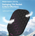 Black and Yellow Fiberglass Pickleball Paddle - 220g Lightweight Racket with Breathable PU Comfort Grip and Oversized Sweet Spot for Outdoor Play