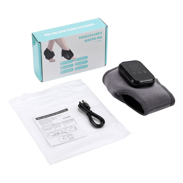 Grey Wireless Rechargeable Heated Ankle Massager