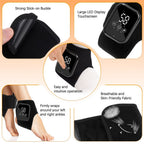 Grey Wireless Rechargeable Heated Ankle Massager - 3 Heat Levels & 3 Vibrating Intensities Foot Joint Wrap for Pain Relief and Recovery
