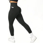 S Size Black Breathable High-Waist Ruched Butt-Lift Yoga Leggings - Dual Pockets & No Front T - LineNaked-Feel Performance Tights for Gym, Running & Pilates