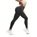 S Size Blue Breathable High-Waist Ruched Butt-Lift Yoga Leggings - Dual Pockets & No Front T - LineNaked-Feel Performance Tights for Gym, Running & Pilates