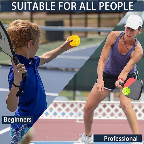 12-Pack Yellow Professional Outdoor Pickleballs in Deluxe Gift Box - Seamless Crack-Resistant 40-Hole Training Balls Set