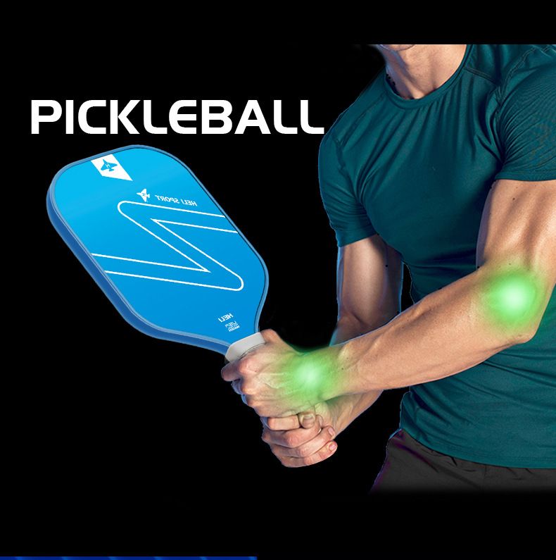 Gradient Green Fiberglass Pickleball Paddle Set - USAPA High-Rebound Dual Rackets (TPU Edge), 4 Outdoor Balls & Triangle Carry Case for Outdoor Play