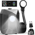 Portable Camping Shower Pump, 6000mAh Rechargable Outdoor Shower Set with 4-Mode Camping Light, 3 Spray Modes & Digital Display, IPX8 Waterproof Pump for Hiking, Travel, Car, Pet
