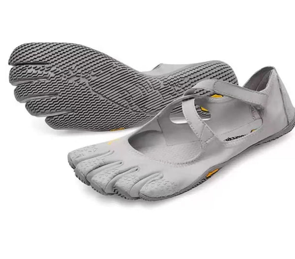 Grey Breathable High-Grip Five-Finger Yoga & Pilates Shoes (Foot Length 26.5 CM) - Professional Training Footwear for Natural Toe Splay & Barefoot Feel