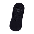 5-Pair Black Premium Non-Slip Yoga & Pilates Socks with Elastic Cross-Straps - Breathable Cotton Ballet-Style High Grip Socks