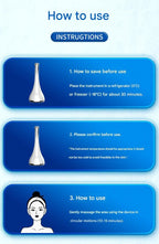 White Flat-Surface Ice  Cold Therapy Facial Tool - Mini Ice Hammer Cryo Stick for Pore Shrinking Skin Soothing Sunburn Relief - Reusable ABS+PC Cooling Massager