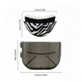 Zebra print Lymphatic Contour Face Brush - Curved Facial Eye Neck Massage Tool - Nylon Bristle Body Brush for Skin Tightening Circulation Detox - Plastic Handle Dry Brushing