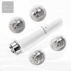 White Electric Eye Massager Pen - Vibration Massage Wand for Eye Area, Face, and Neck - Battery Operated Skincare Tool（Batteries not included）, Compact Daily Use, Gift Ready