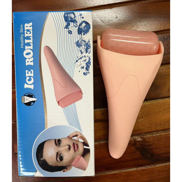 Pink Face Ice Roller with Gel Cooling Head