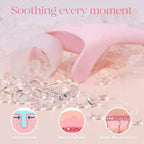 Pink Face Ice Roller with Gel Cooling Head- Reusable PP and Gel Cold Massage Tool for De-Puffing, Soothing, and Refreshing Skin, Easy to Freeze, Comfortable Grip, Daily Skincare Essential