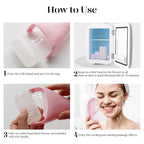 Light Purple Face Ice Roller with Gel Cooling Head- Reusable PP and Gel Cold Massage Tool for De-Puffing, Soothing, and Refreshing Skin, Easy to Freeze, Comfortable Grip, Daily Skincare Essential