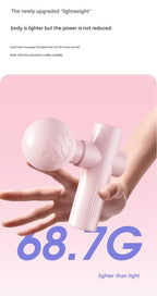 Pink Mini Massage Gun - Pocket-Sized Deep Tissue Percussion Massager with 4 Speeds, 7mm Amplitude, 12KG Force, USB-C Rechargeable - Ultra Quiet, 68.7g Lightweight for Muscle Recovery, Travel, Office